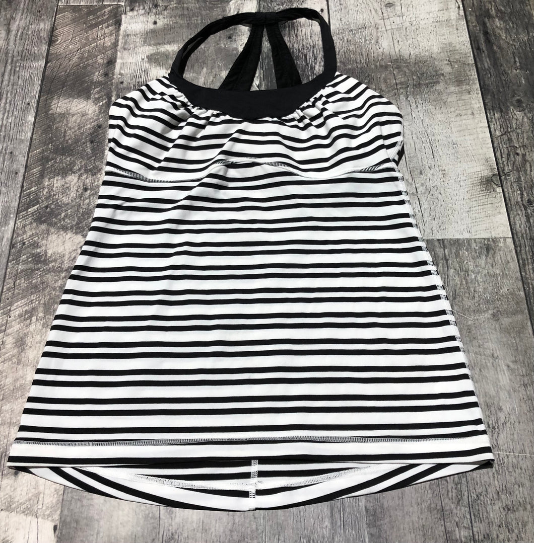 lululemon white/black tank top - Hers size approx S