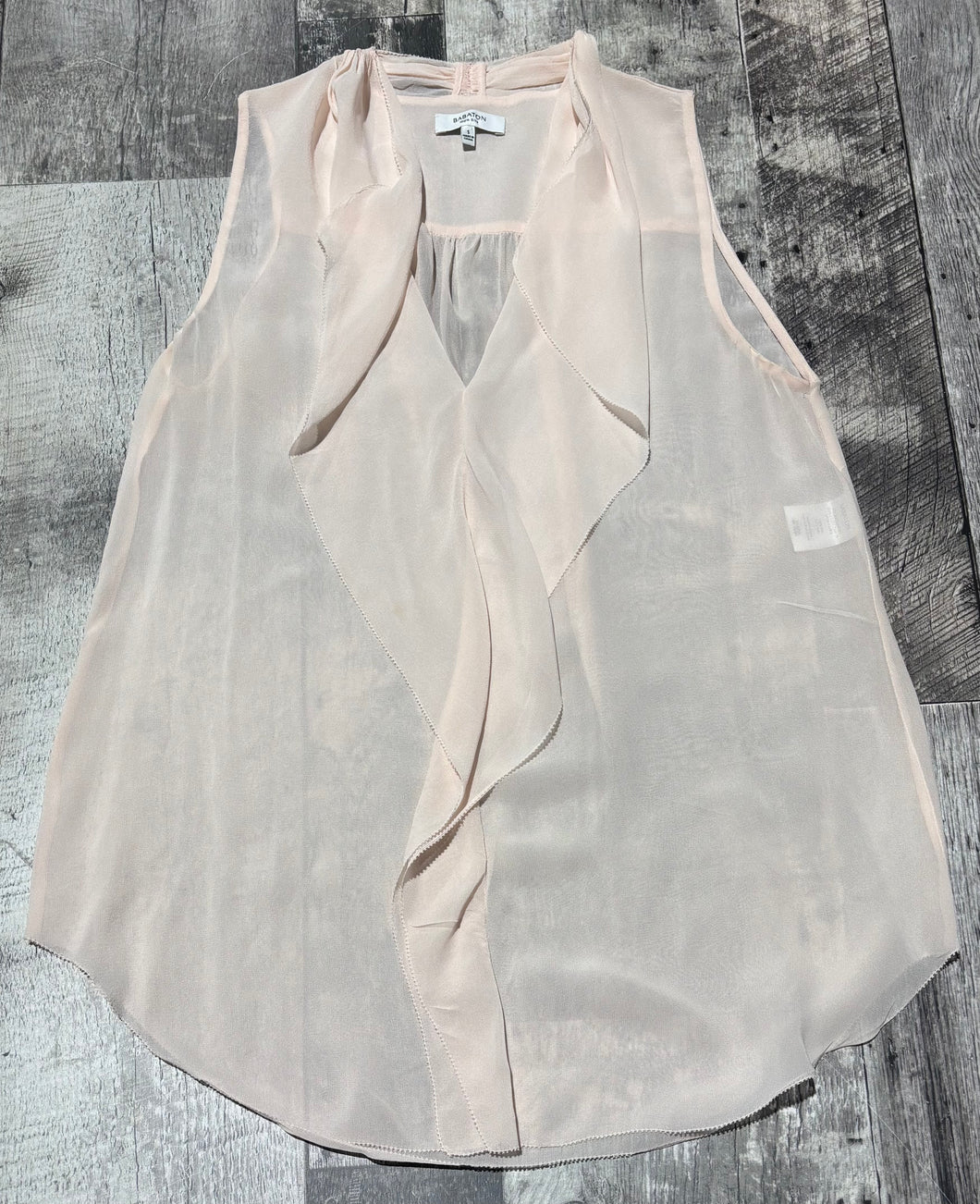 Babaton light pink sheer tank top blouse -  Hers size S