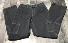 Load image into Gallery viewer, Twik black high rise cargo jeans - Hers size 27
