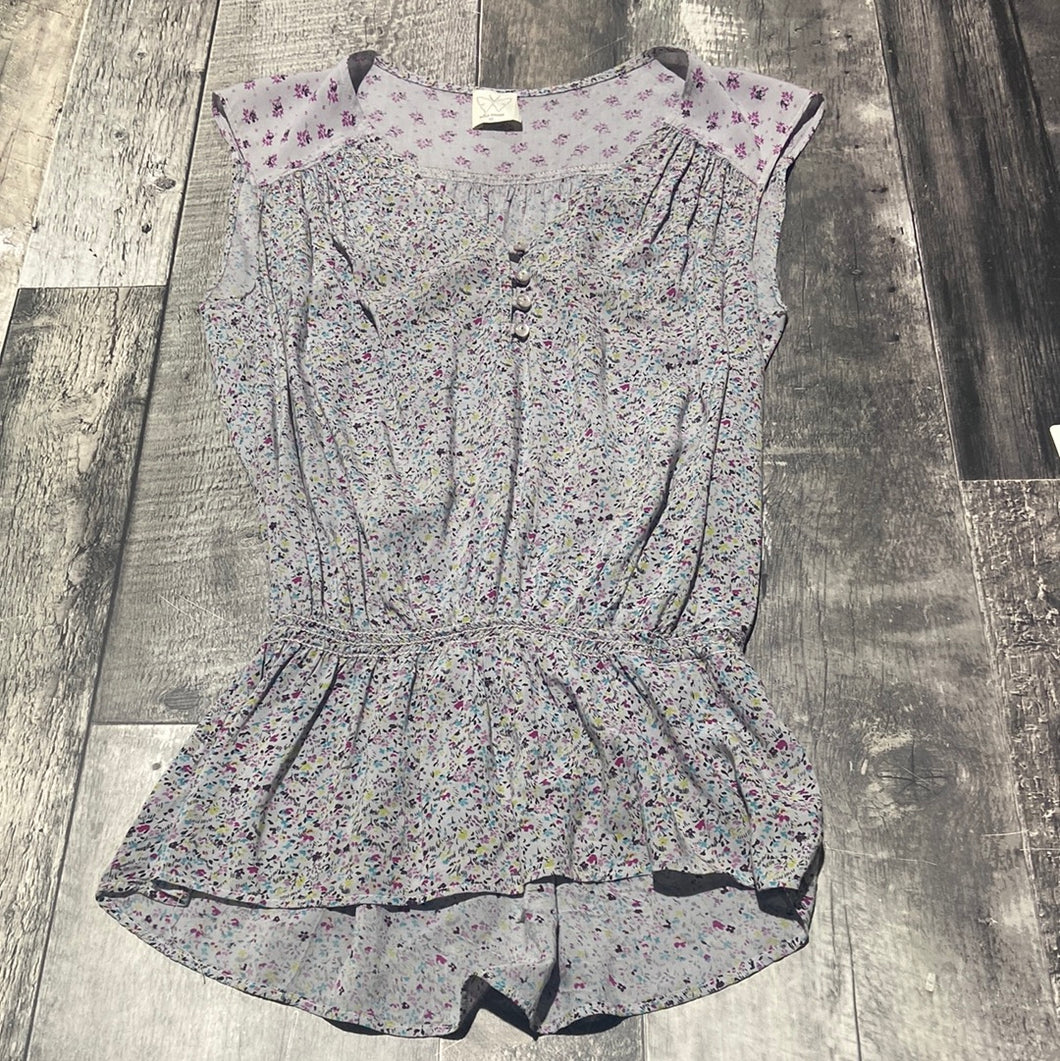 Ella Moss grey/purple/black blouse - Hers size XS