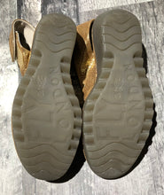 Load image into Gallery viewer, Fly London gold wedge sandal - Hers size 36
