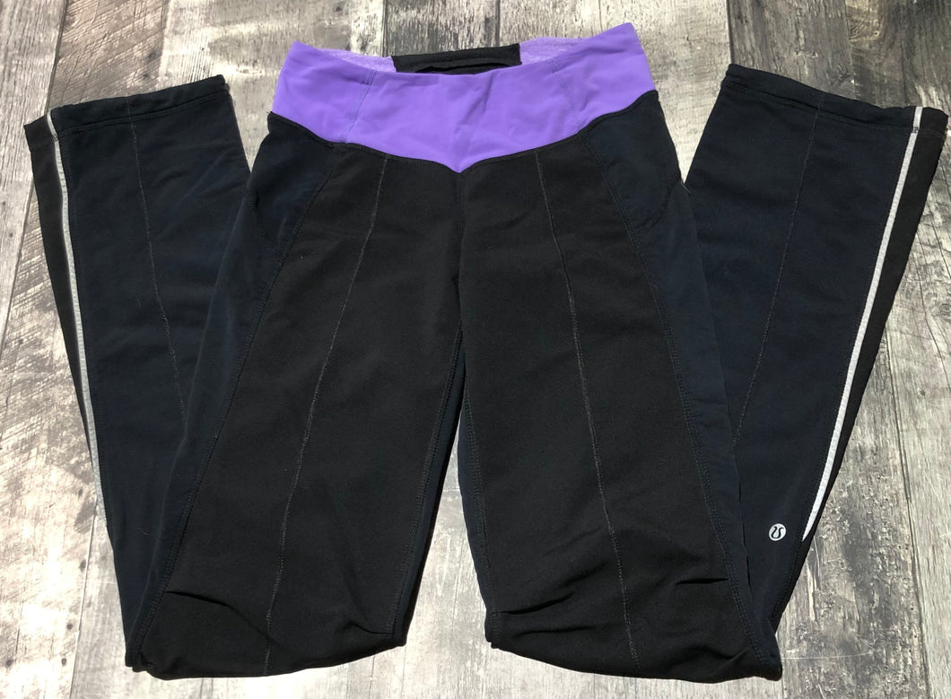 lululemon black/purple pants - Hers size 2
