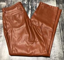 Load image into Gallery viewer, Joe Fresh dark brown orange high rise wide leg fake leather pants - Hers size 8

