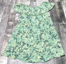 Load image into Gallery viewer, Ichi turquoise/navy off the shoulder dress - Hers size L
