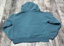 Load image into Gallery viewer, TNA blue zip up fleece hoodie - Hers size M

