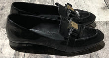 Load image into Gallery viewer, Michael Kors black/gold loafers - Hers size 8
