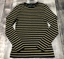 Load image into Gallery viewer, Ralph Lauren black/gold long sleeve - Hers size M
