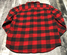 Load image into Gallery viewer, American Eagle red/black button up plaid - His size XL
