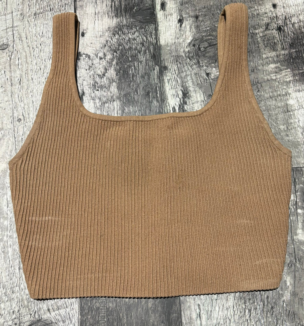Babaton light brown cropped tank top - Hers size XS