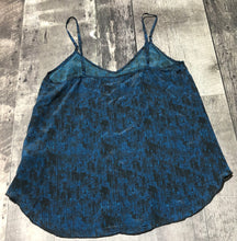Load image into Gallery viewer, Wilfred blue/black 100% silk tank top - Hers size XS
