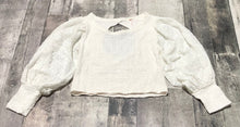 Load image into Gallery viewer, Free People white crop long sleeve blouse - Hers size M
