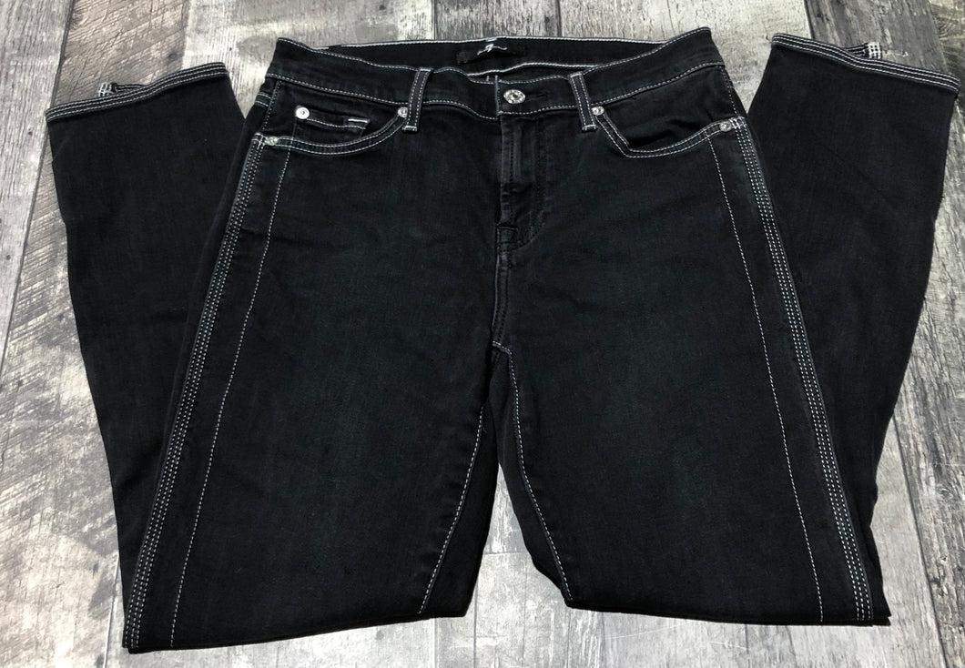 7 for all mankind black slim low rise jeans - Hers size 27