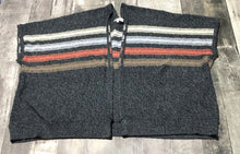 Load image into Gallery viewer, Community grey/cream/orange/blue shawl - Hers size XS
