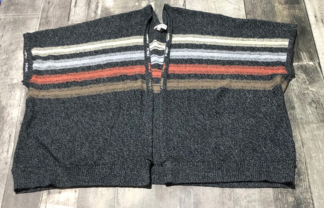 Community grey/cream/orange/blue shawl - Hers size XS