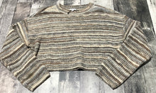 Load image into Gallery viewer, Garage brown/cream knit crop sweater - Hers size XS
