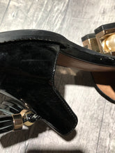 Load image into Gallery viewer, Jeffrey Campbell black/pearl black loafers - Hers size 6.5
