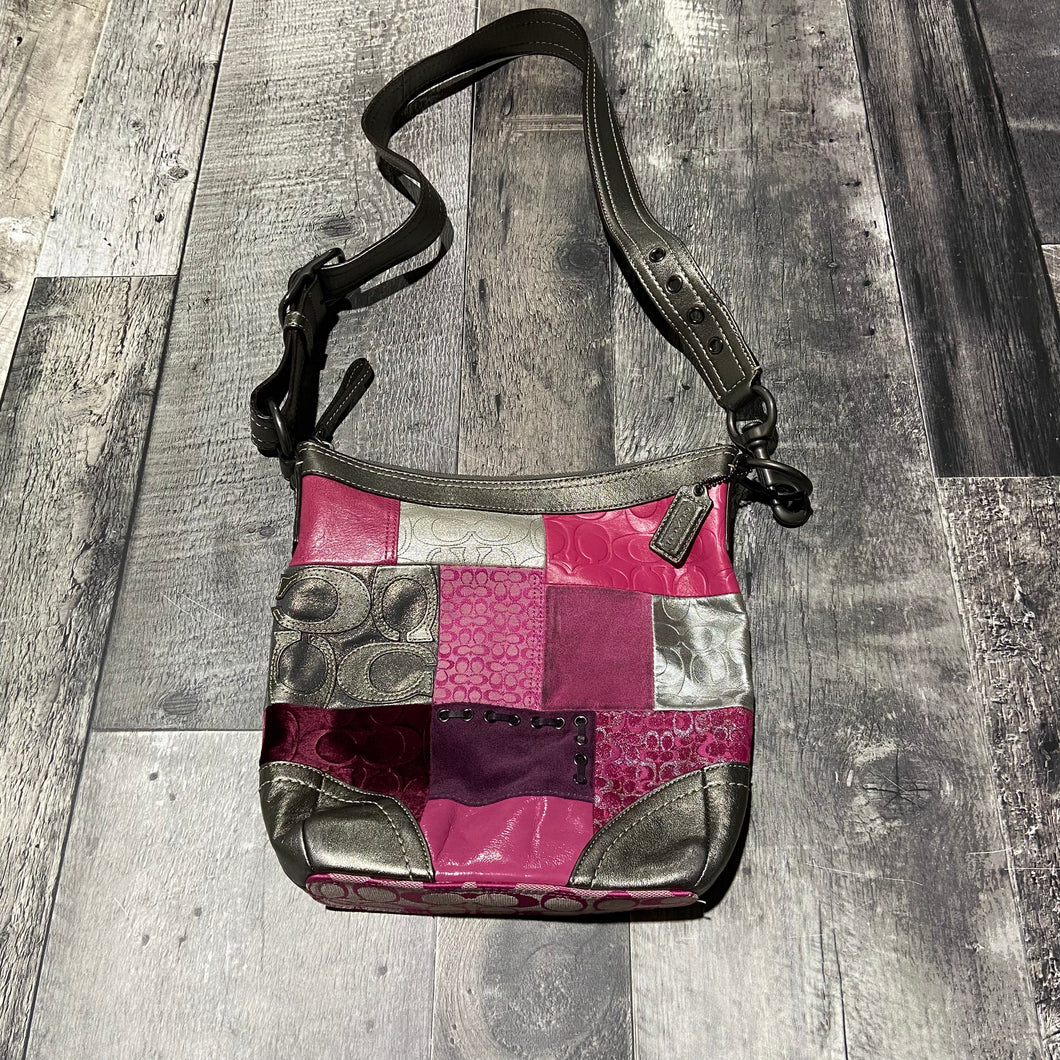 Coach pink/grey purse
