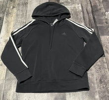 Load image into Gallery viewer, Adidas black/white hoodie - Hers size M
