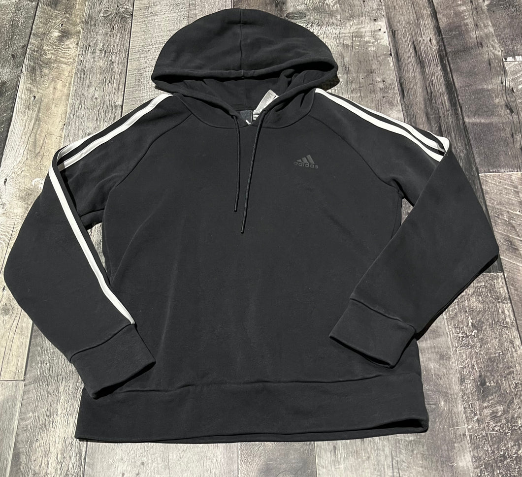 Adidas black/white hoodie - Hers size M
